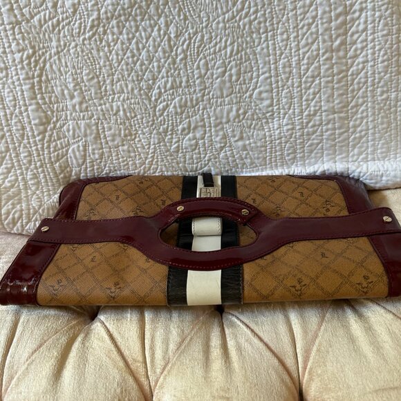 Vintage L.A.M.B. Gwen Stefani Carlisle Lipstick Convertible Clutch Leather/PVC - Picture 11 of 16
